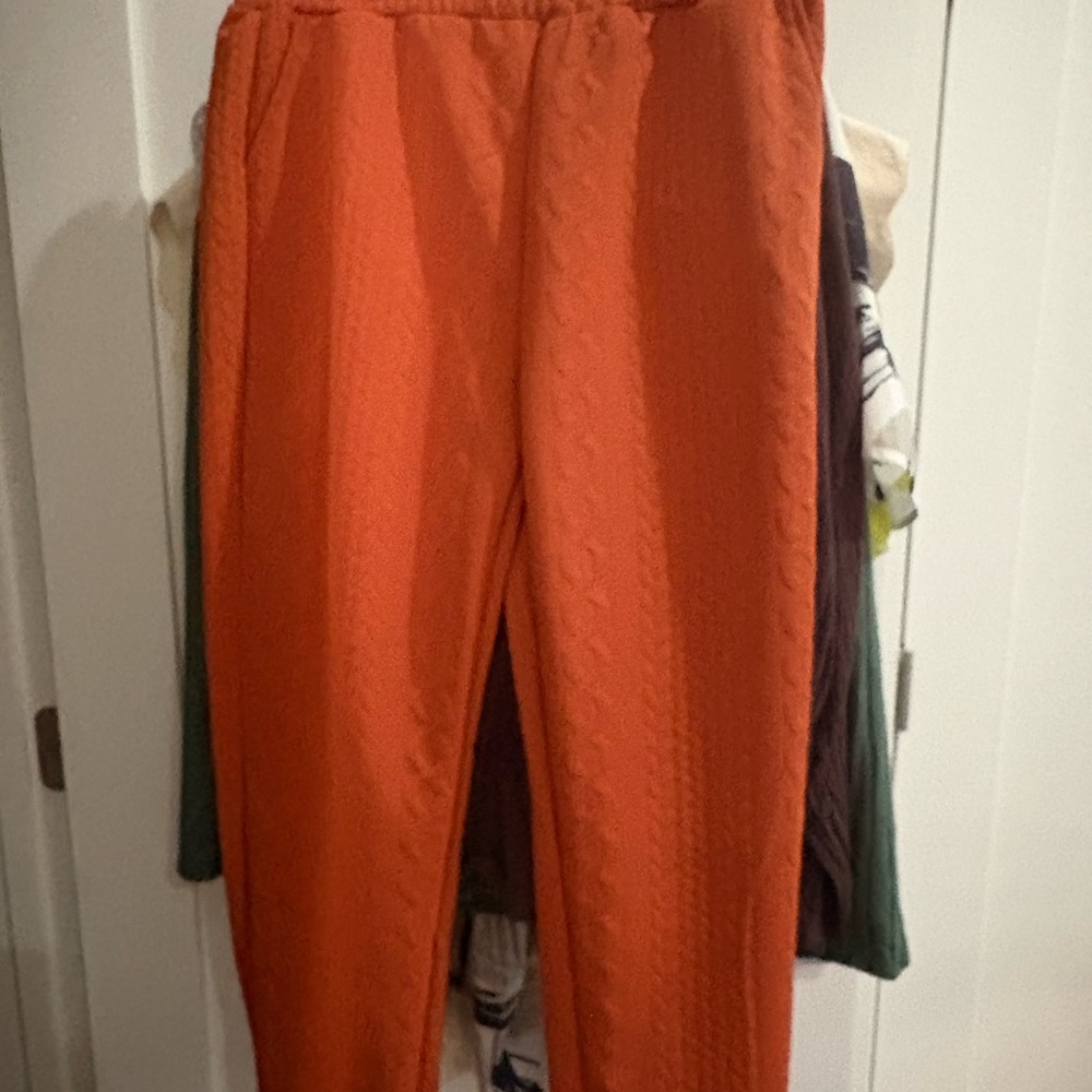Me Makeover Essentials Bright Orange Cable-Knit L… - image 2